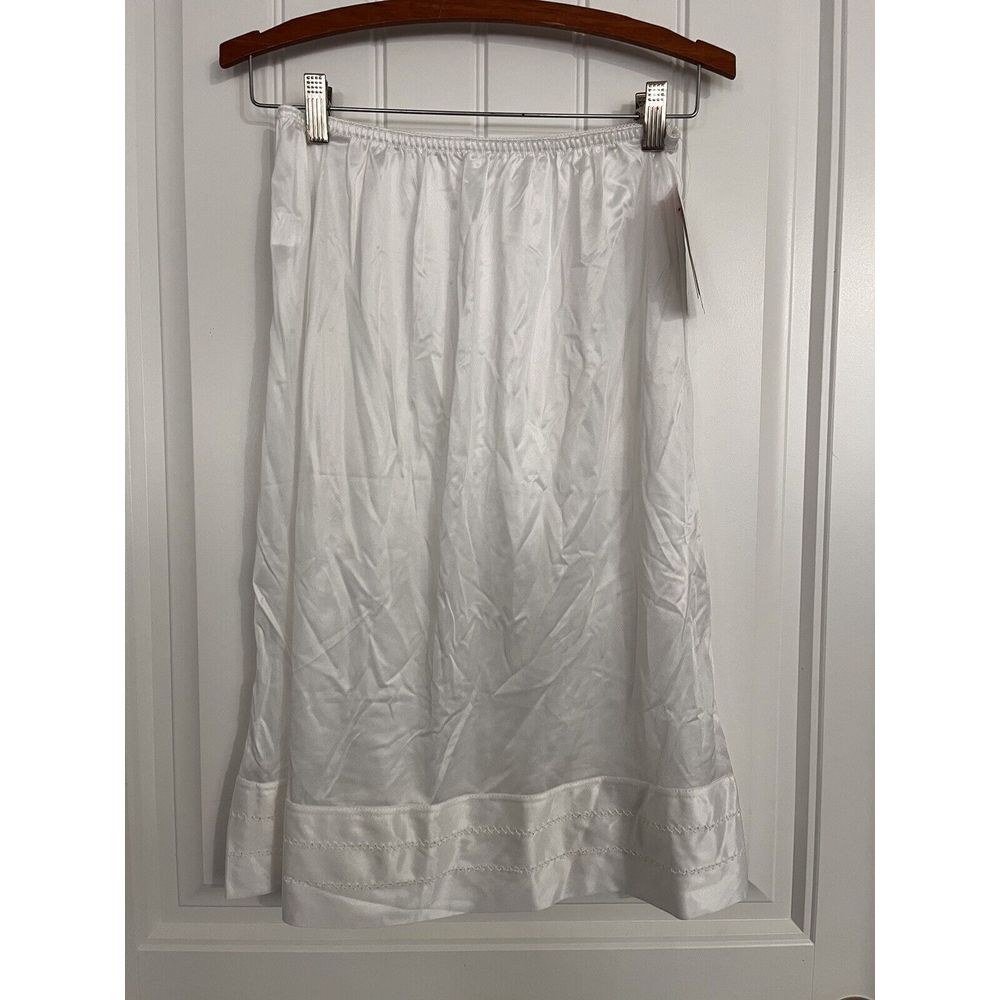 Vtg NWT NOS Half Slip Nylon Parge Sissy Snip A Row 25 Inches White Custom Length